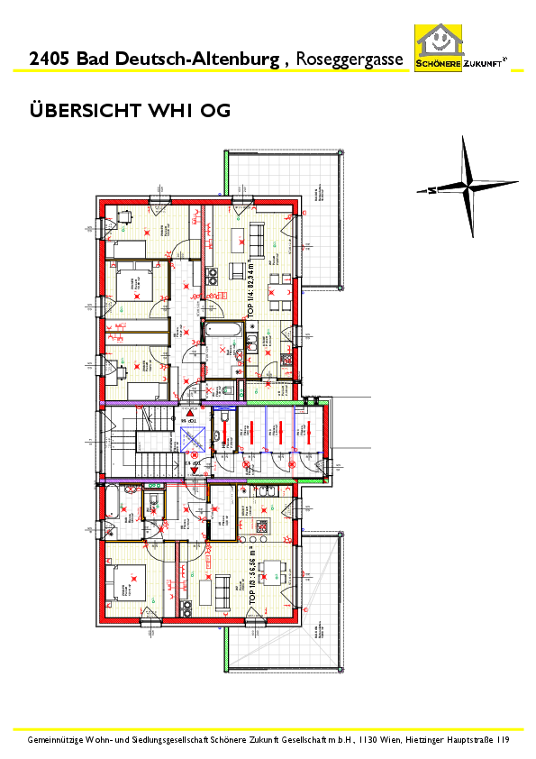Übersicht Stiege 1, OG Übersicht Stiege 1, OG