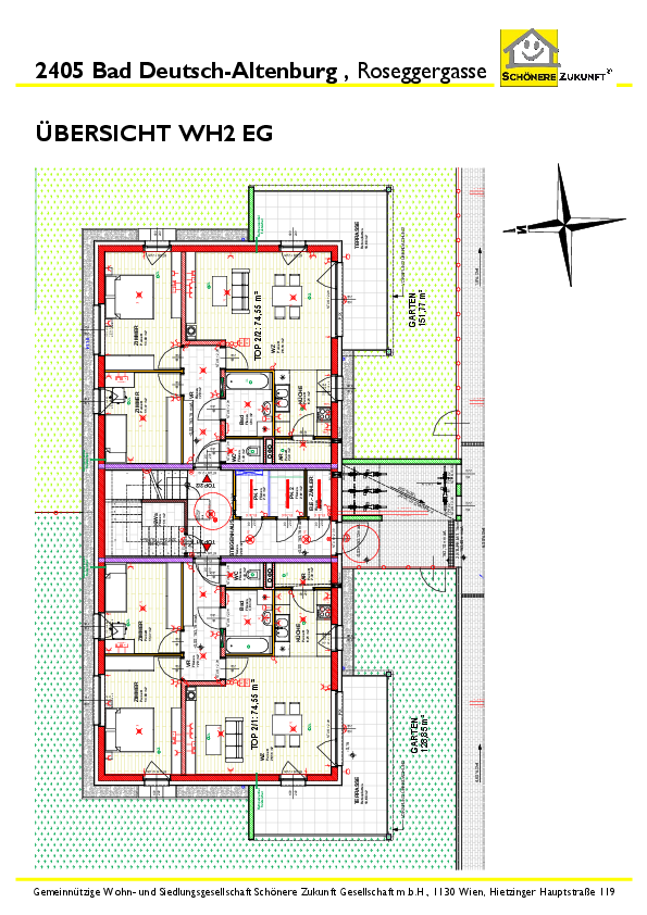 Übersicht Stiege 2, EG Übersicht Stiege 2, EG