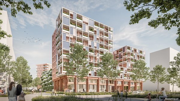 Seekarree Aspern Gebäude-Visualisierung