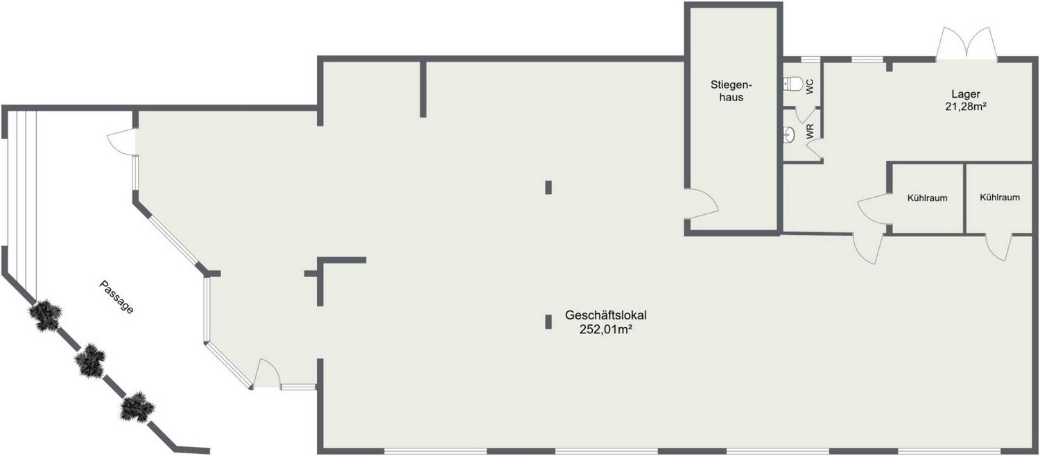 Grundriss Geschäftslokal-2D Grundriss Geschäftslokal-2D