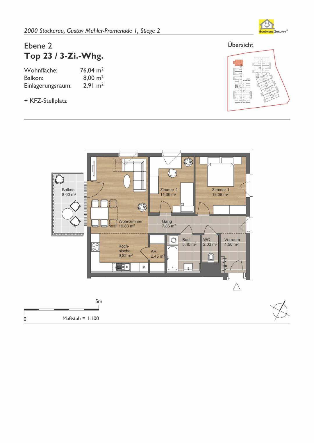 Grundriss TOP 23